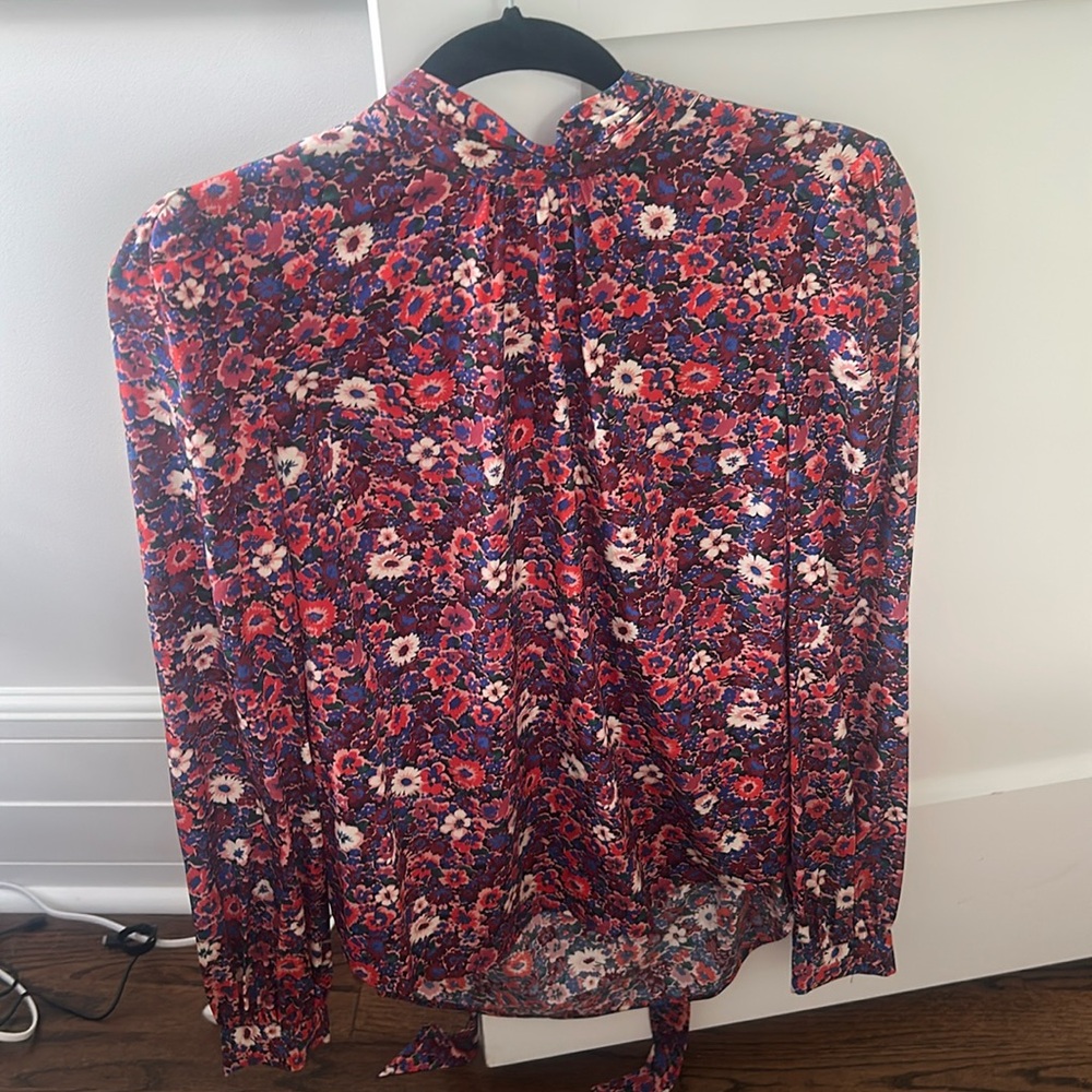 Veronica Beard Silk Tie Top